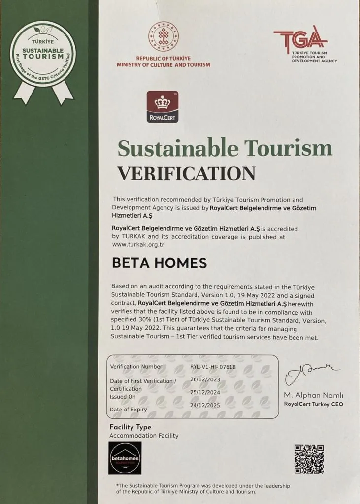Verifica del Turismo Sostenibile — Livello 1 — Ministero della Cultura e del Turismo di T.R.